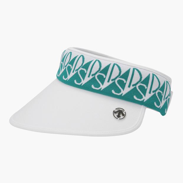 DESCENTE GOLF Women'S Pattern Point Wide Sun Visor