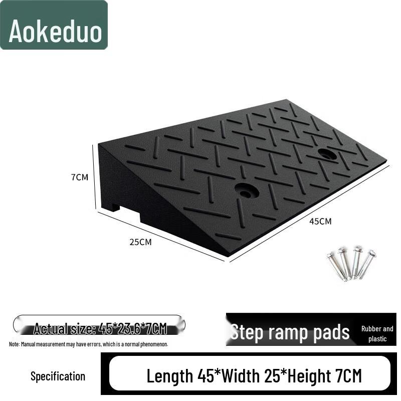 AOKEDU Heavy-Duty Rubber Curb & Threshold Ramp