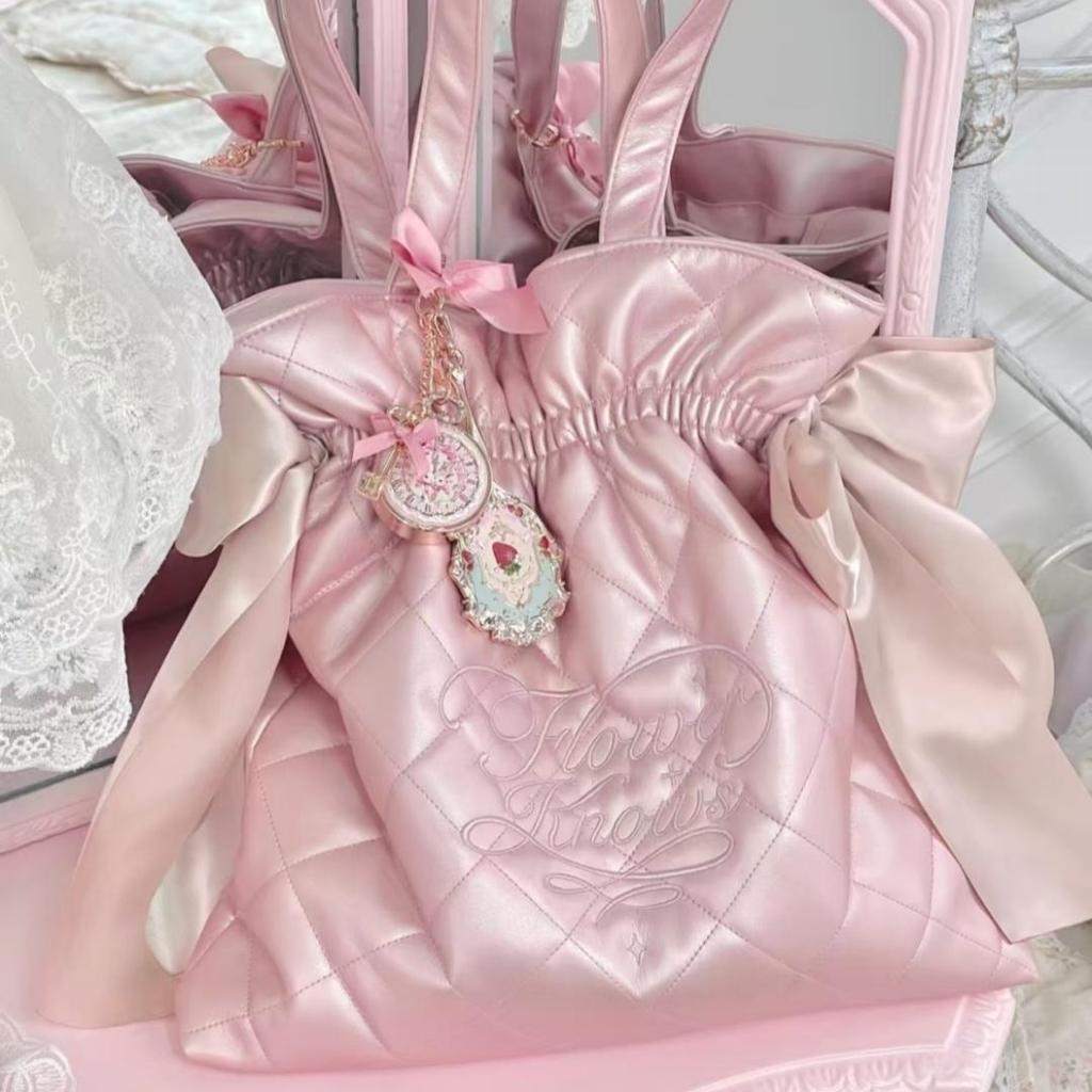 Flower Knows Strawberry Rococo Hand Mirror Keychain Pendant