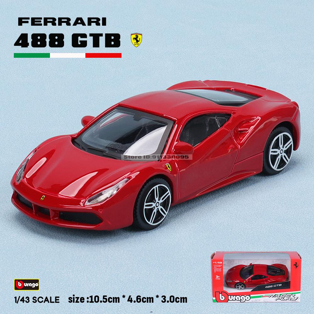 Bburago 1:43 Multiple styles Ferrari Purosangue sp2 488GTB 250GTO SF90 ROMA alloy luxury car die-casting car model toy gift