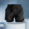 Men's American Style Ice Silk Quick-Dry 3/4 Running Shorts with Inner Lining