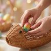 Fruit Platter, Rattan Woven Storage, Cute Desktop Woven Bread Basket, Living Room Kitchen Storage Basket, Snack Storage Basket