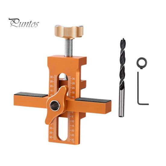 Adjustable Cabinet Door Assembly Tool with Drill Bit Set Portable Cabinet Door Installation Positioner Woodworking Tool