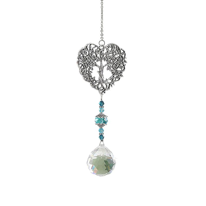 

Хрустальный шар, ловец солнца, сплав, любовь, дерево жизни, подвеска, колокольчик, украшение для дома, окна, украшения, праздничный подарок синий