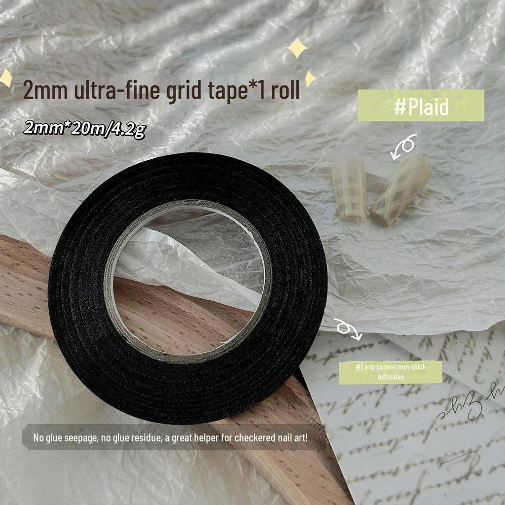 Ultra-Fine 2mm Nail Art Grid Line Masking Tape Stickers
