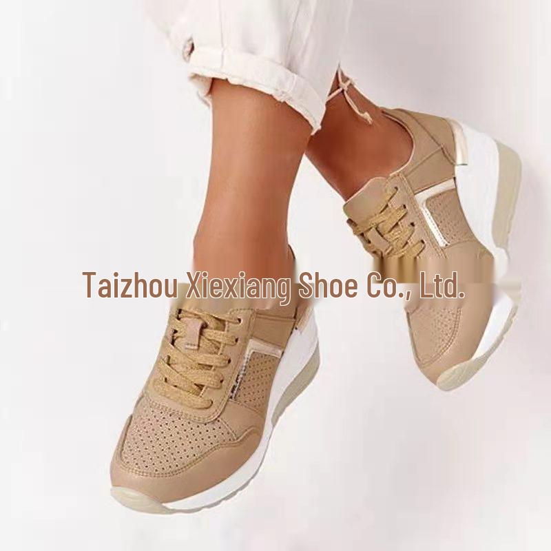 Plus Size Summer '21 Thick Sole Mesh Wedge Sneakers