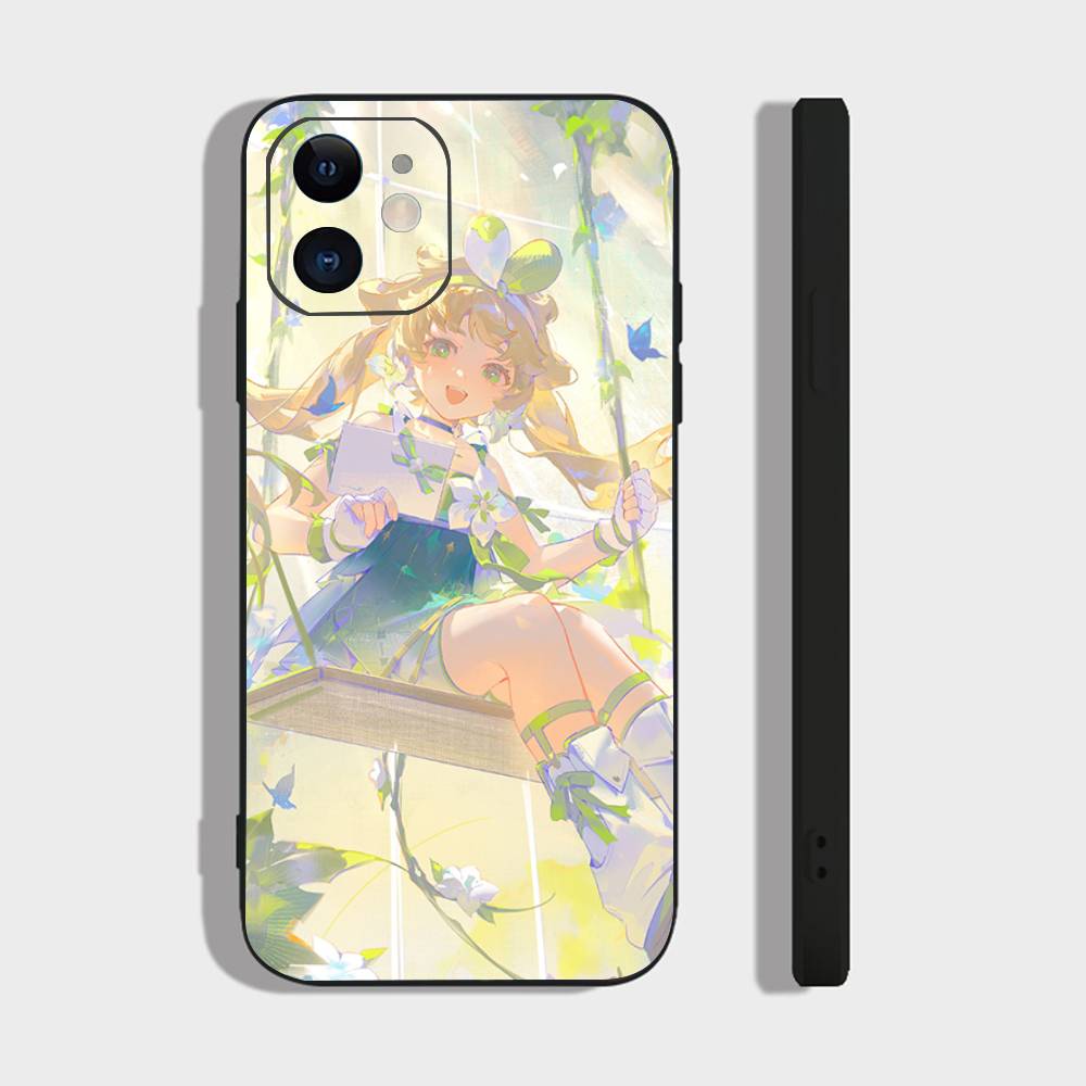 

Verina Anime Game W-Wuthering Waves Phone Case For IPhone 17 Air 16 15 14 13 Pro Max 11 12 Black Silicone Cover IPHONE 14