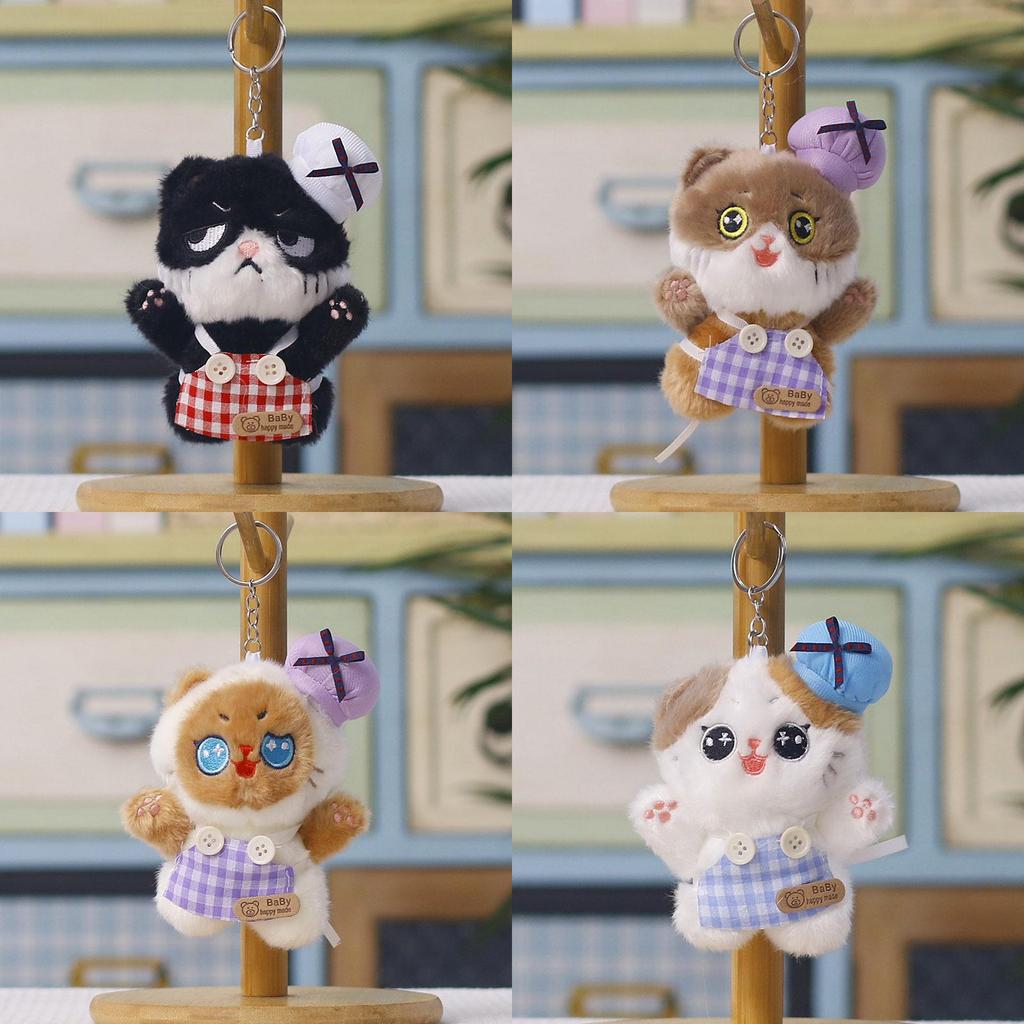 Plush Cat Keychain With Pp Cotton Filling For Backpack Decor And Gifts