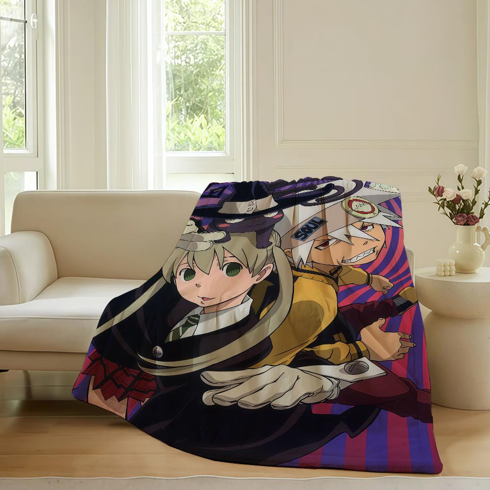 Anime przygodowe Soul Eater Koc na Sofę Biuro Łóżko Samolot Podróż Sen Czytanie Relaks Kemping Miękki i Ciepły
