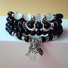Blue agate crystal bracelet jewelry retro multi-layer blue pattern elephant tourmaline bracelet Buddha bead jewelry