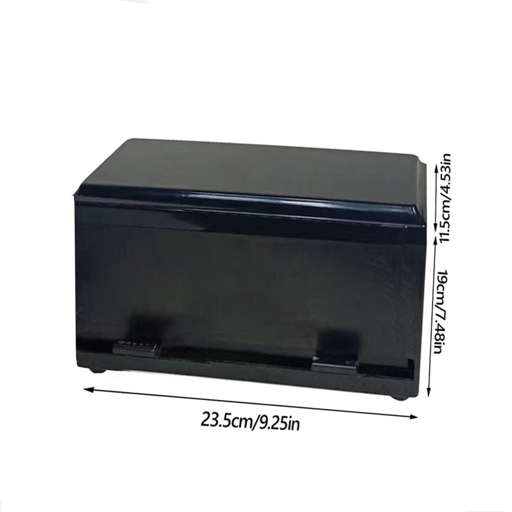 Portable Plastic Press Straw Box Adjustable Outlet Black Push Straws Dispenser Pressing Type Storage Box Restaurant Coffee Shop