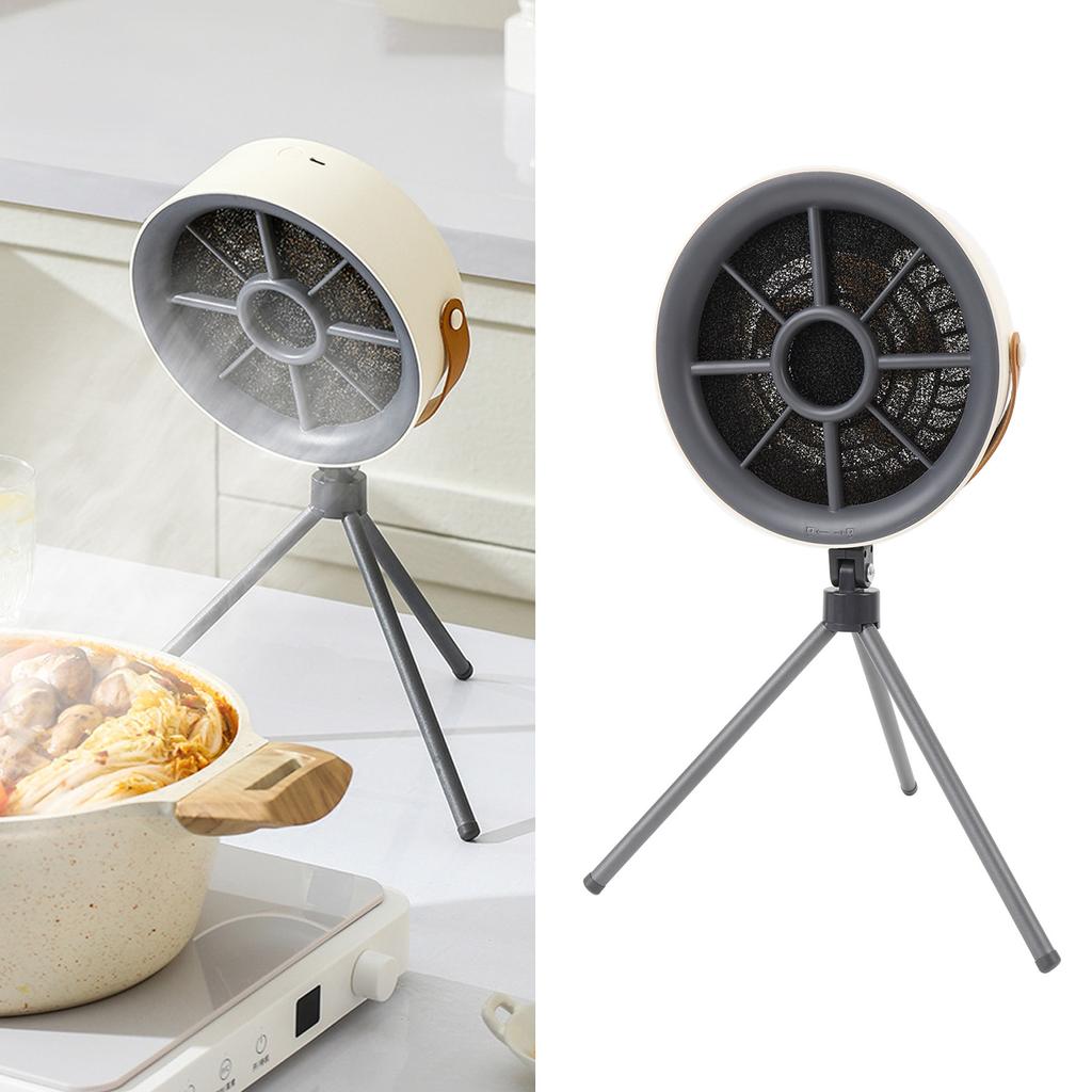 Desktop Range Hood Portable Washable Adjustable Angle 3 Speeds Cooking Exhaust Fan for Home Kitchen