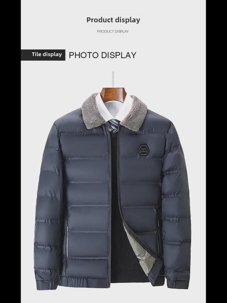 Men's Winter Cotton Jackets with Graphene Heating for Middle-aged and Elderly