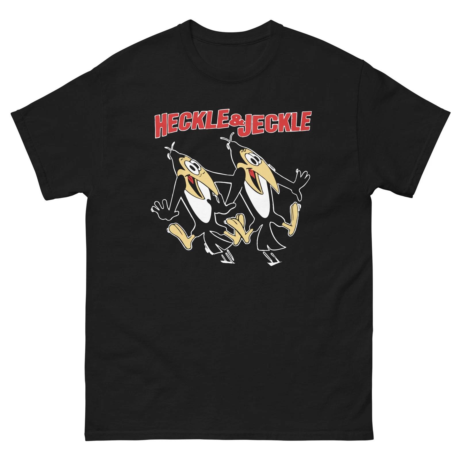 

Heckle & Jeckle Black Shirt Cartoon Tee 100% Cotton T-shirt Mens Tees Top Unisex classic tee 4XL