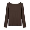 Women's High-End Off-Shoulder Long-Sleeve Stretch Top