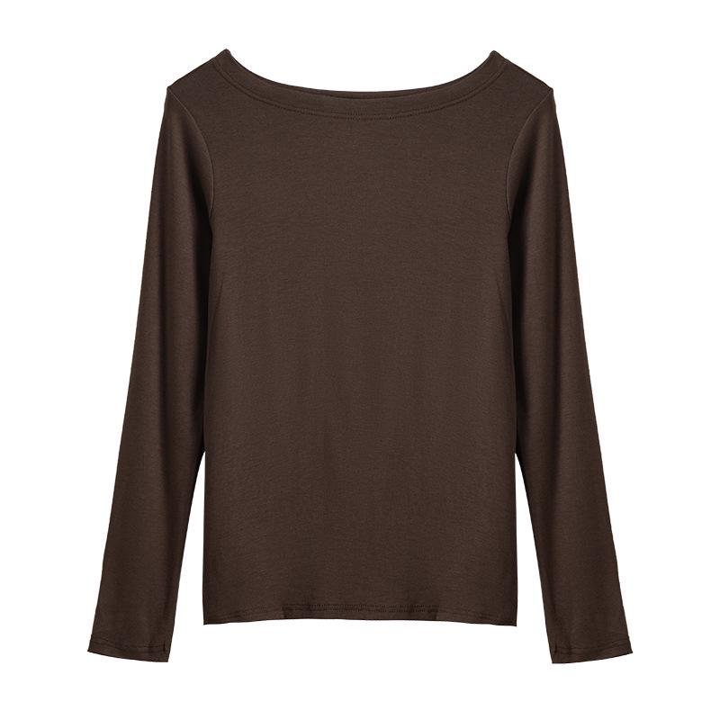 Women's High-End Off-Shoulder Long-Sleeve Stretch Top