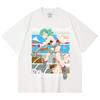 230 Gsm 100% Cotton Dragon Ball V8 Bulma Print Unisex Heavy Cotton T Shirt