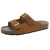Fashion Litfun Women's Cork Sandals With Adjustable Buckle Fashion Women's Platform Slides Designed Leisure Women's Summer Flat Slippers