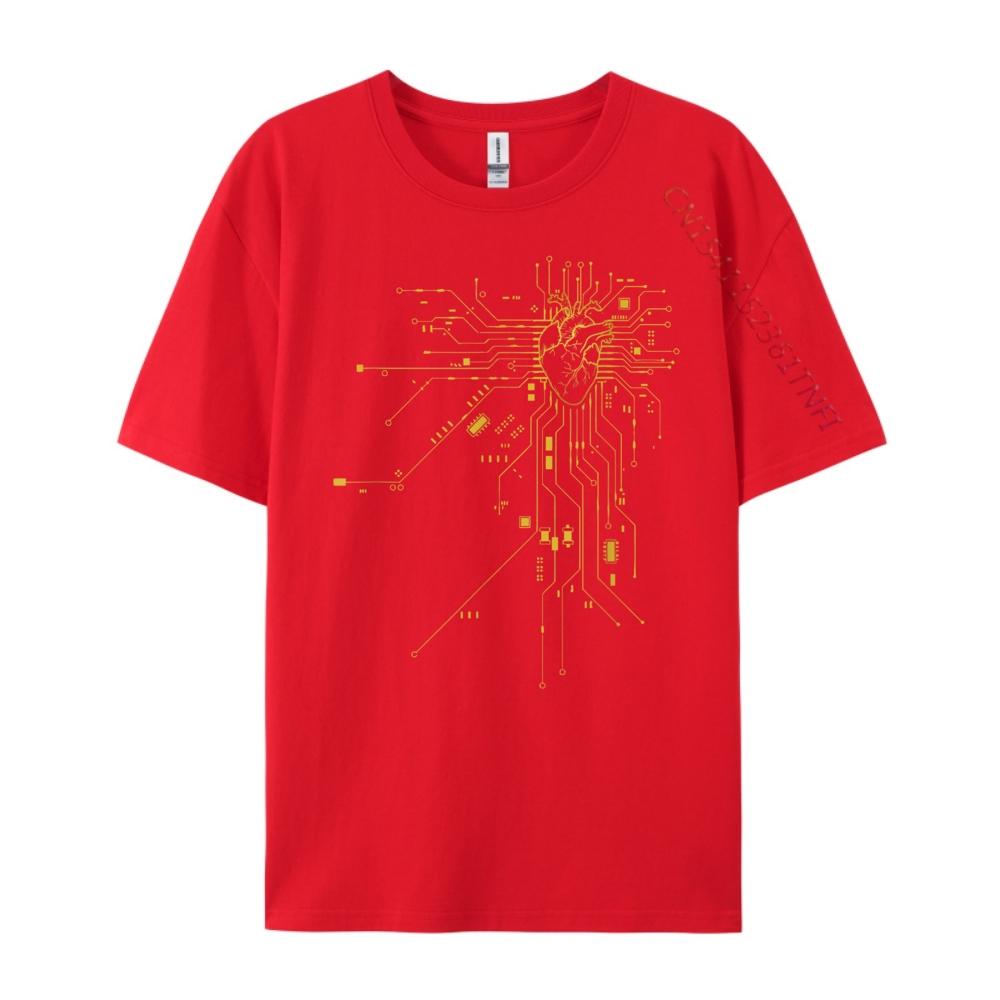CPU Сердце Гик Компьютерный Чип Компьютерный Ученый Программист Графические Футболки Мужские Оверсайз Летние Мужская Одежда S