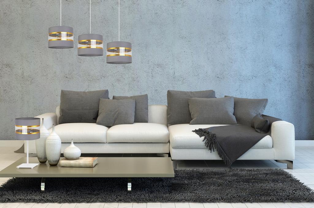 Night Table Lamp, Elegant Gold Lampshade, 20 Cm