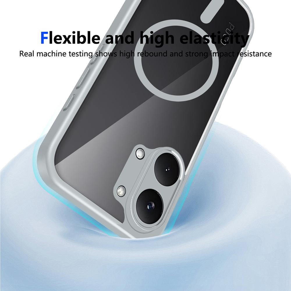 KEYSION Transparent Magnetic Phone Case for Xiaomi POCO X8 Pro Max Silicone+PC HD Clear Shockproof Back Cover for POCO X8 Pro