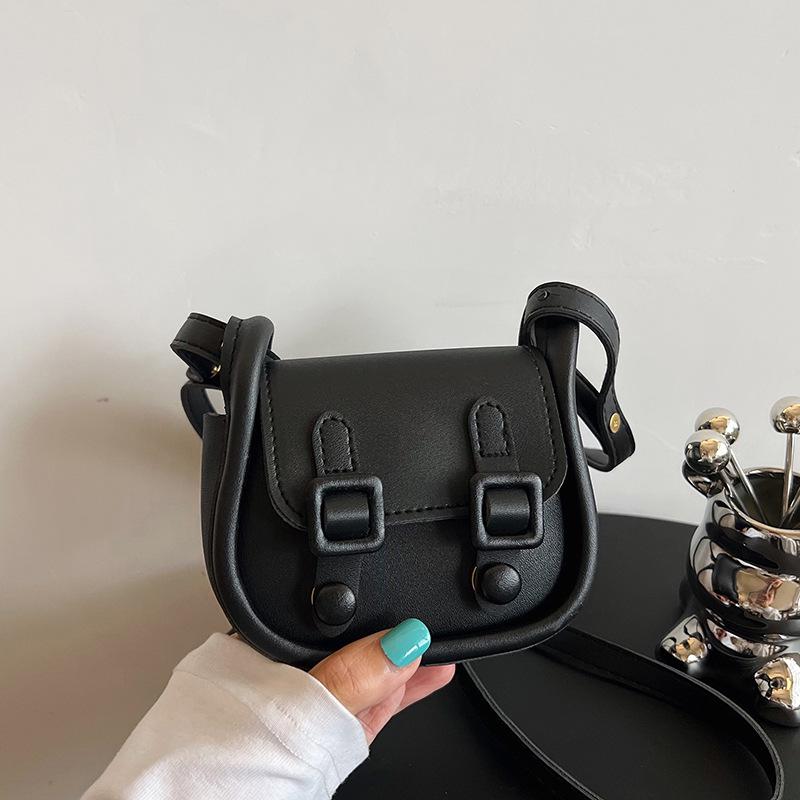 Damen Retro Mini Satteltasche - Lippenstift Handtasche, Schlichter Lässiger Schulter- oder Umhänge-Stil