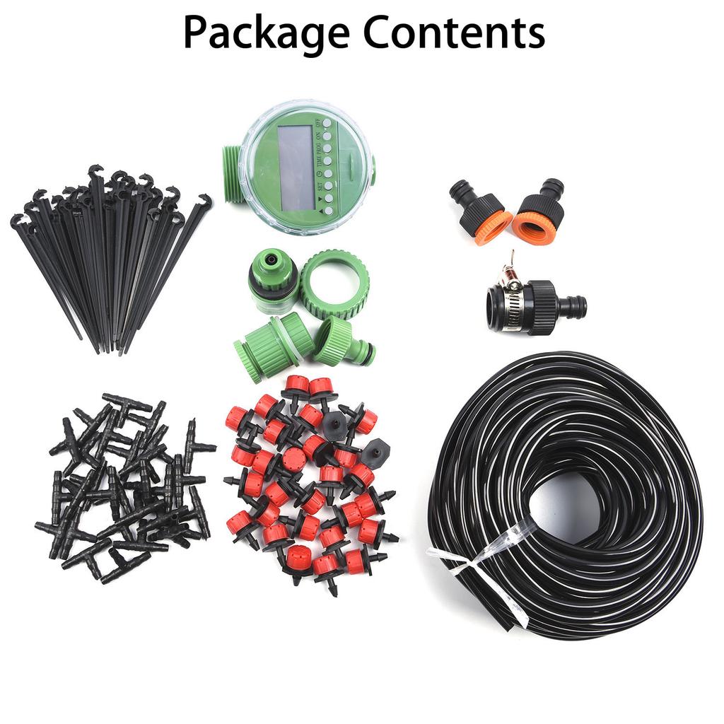 Buy 25m DIY Micro Drip Irrigation System Auto Manual Timer Plant ...