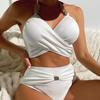 High-End Luxury Swimwear: Women's Bikini for Enhanced Bust Support, Two-Piece European & American Style.