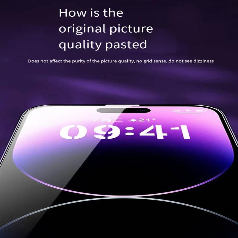 1Pc High Definition Screen Protector for IPhone 16 15 Pro Max XR X XS HD Tempered Glass Dust Free Installation