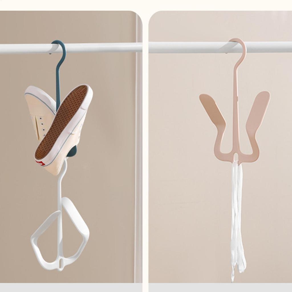 Shoe Drying Rack Clothes Hanger Hook Organizer Household Space-saving Wardrobe Storage Shoe Drying Holder Plastic Storage Rack