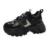 Women's Thick Sole Sneakers 2024 Spring Autumn New Style Women Fashion Casual Flats Outdoor Fitness Black Sports Shoes Summer