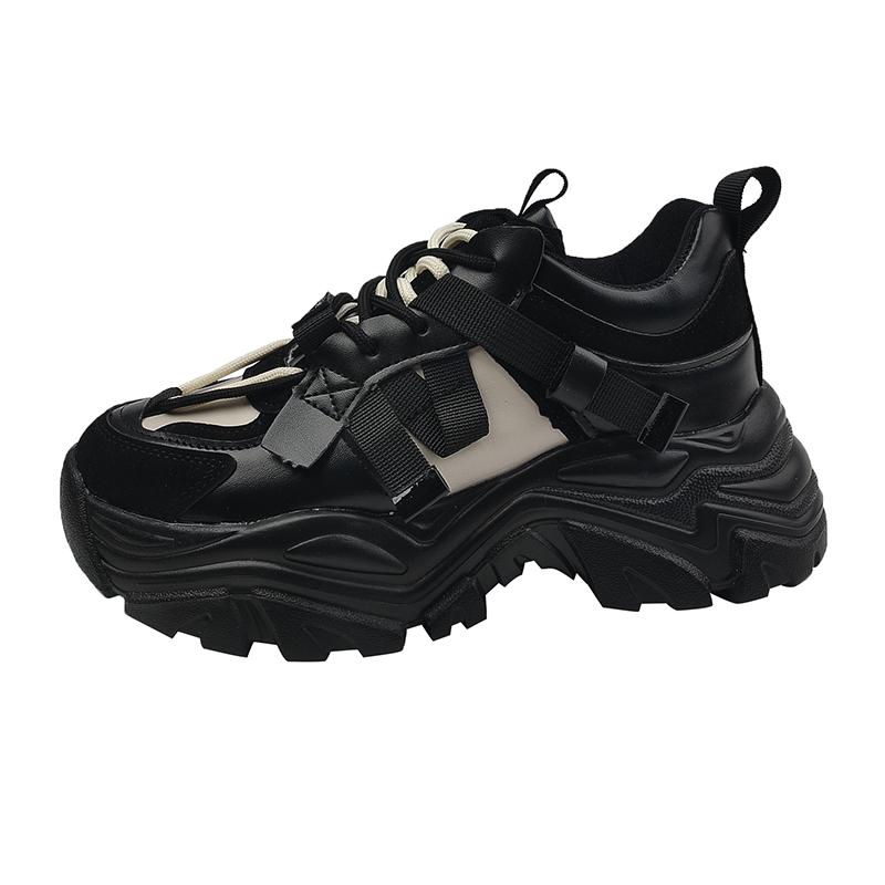 

Женские кроссовки на толстой подошве 2024 года, весна-осень, новый стиль, женская мода, повседневная обувь на плоской подошве, для фитнеса и активного отдыха, черная спортивная обувь, лето 40 чёрный