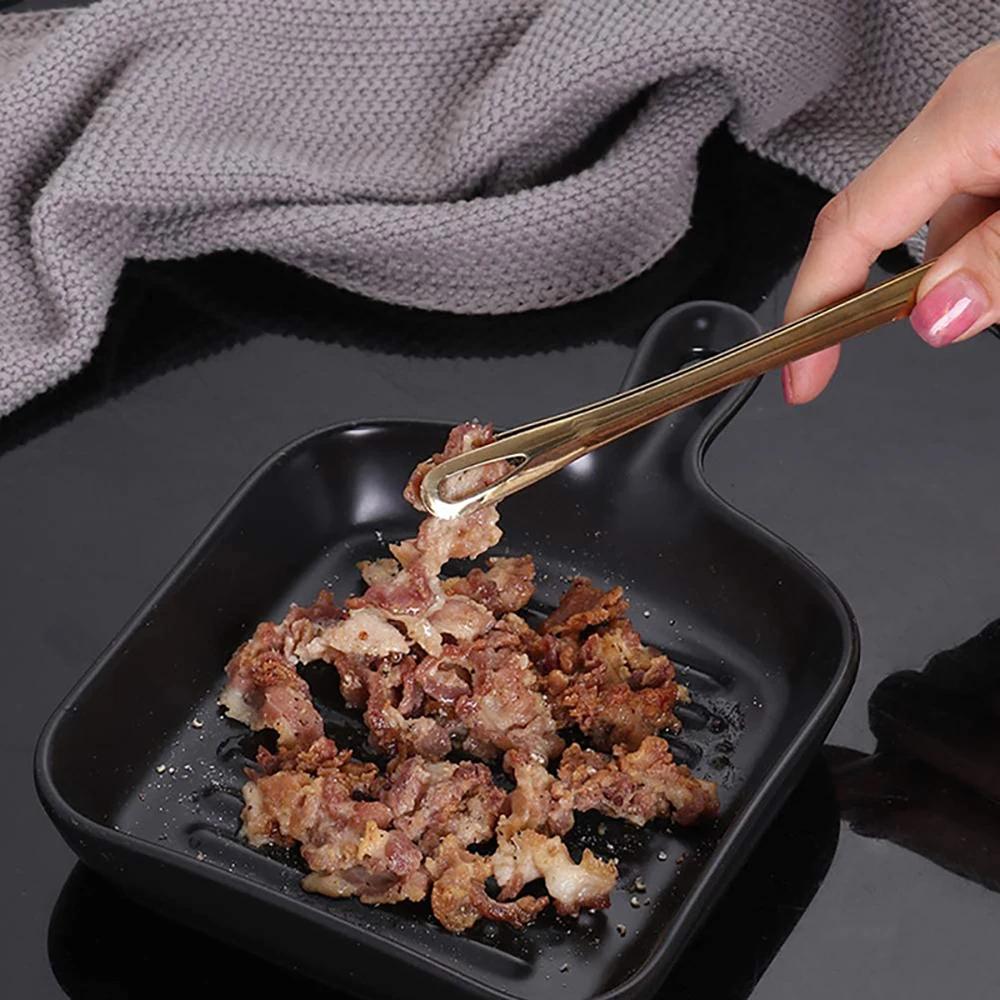 1Pcs Stainless Steel Food Tongs Non-Slip Long Handle Barbecue Clip Steak Buffet BBQ Tongs Kitchen Tools Cooking Accessories