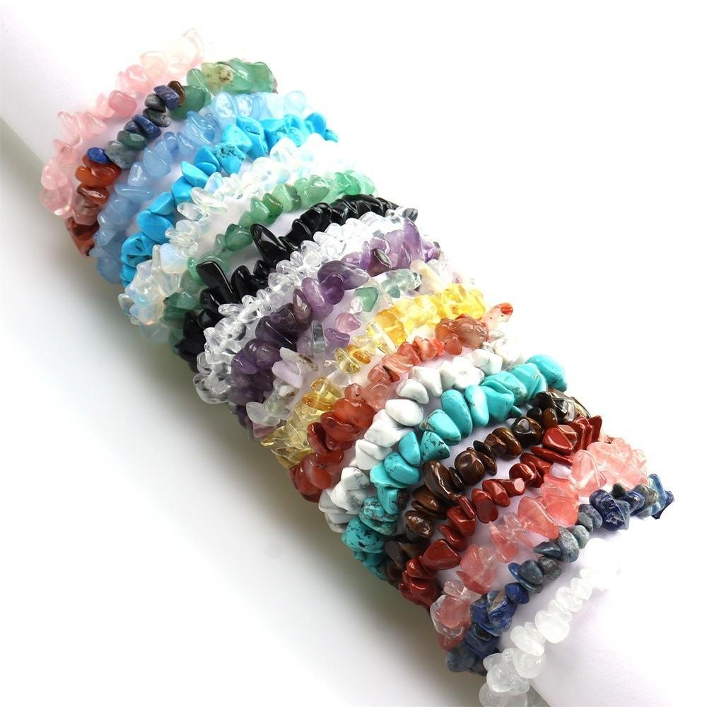 Stretch Band Irregular Stone Bracelets Adjustable Wrap Charm Hand Chain Jewelry