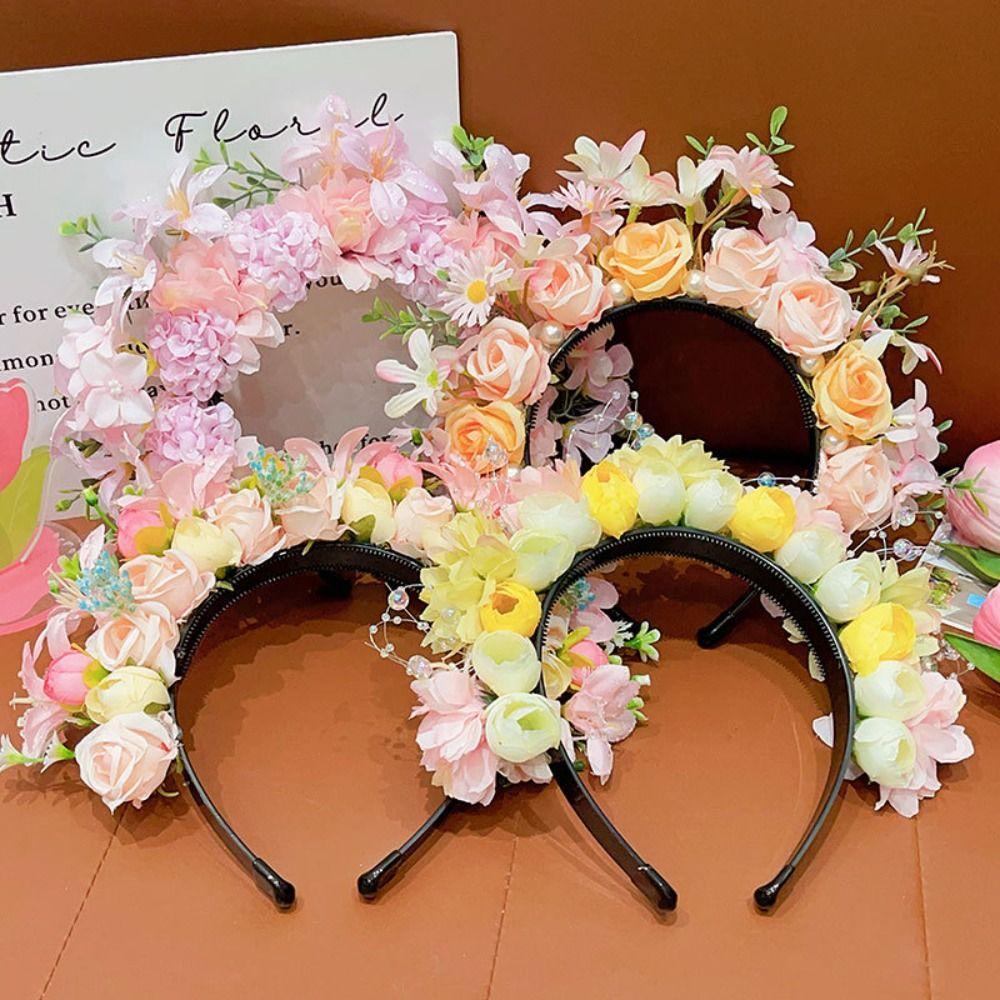 Cloth Ethnic Style Flower Headband Headdress Chinese Style Headwear  Daily