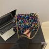 Small Fashion Shiny Sequin Shoulder Bag For Women 2023 Spring New Street Style Chain Underarm Crossbody Bag