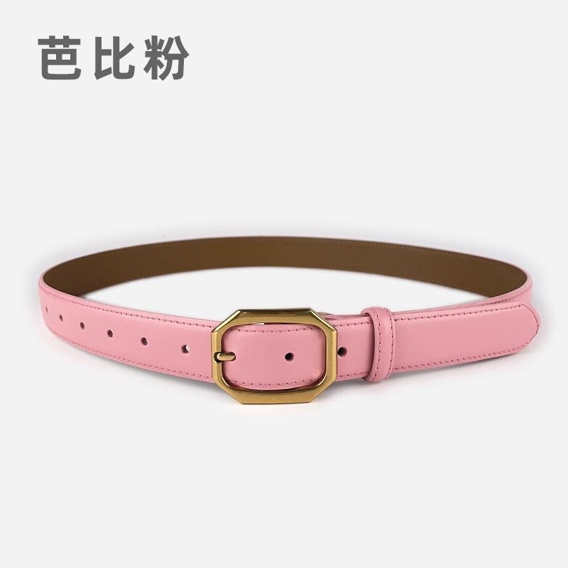 Quatre Saisons Disponible Ceinture en Cuir Véritable pour Femme Cuir Associé à Jeans, Pantalons Décontractés, Jupes, Ceinture pour Femme