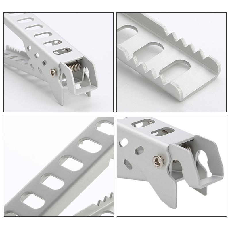 Anti Scald Pot Clip for Camping Cookware Outdoor Food Clamp Barbecue Tongs Aluminum Alloy Lightweight Heat Resistant Dish Gadget