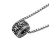 Six-character Mantra, Transfer Beads, Titanium Steel Men's Necklace, Stainless Steel Pendant, Non-fading Jewelry