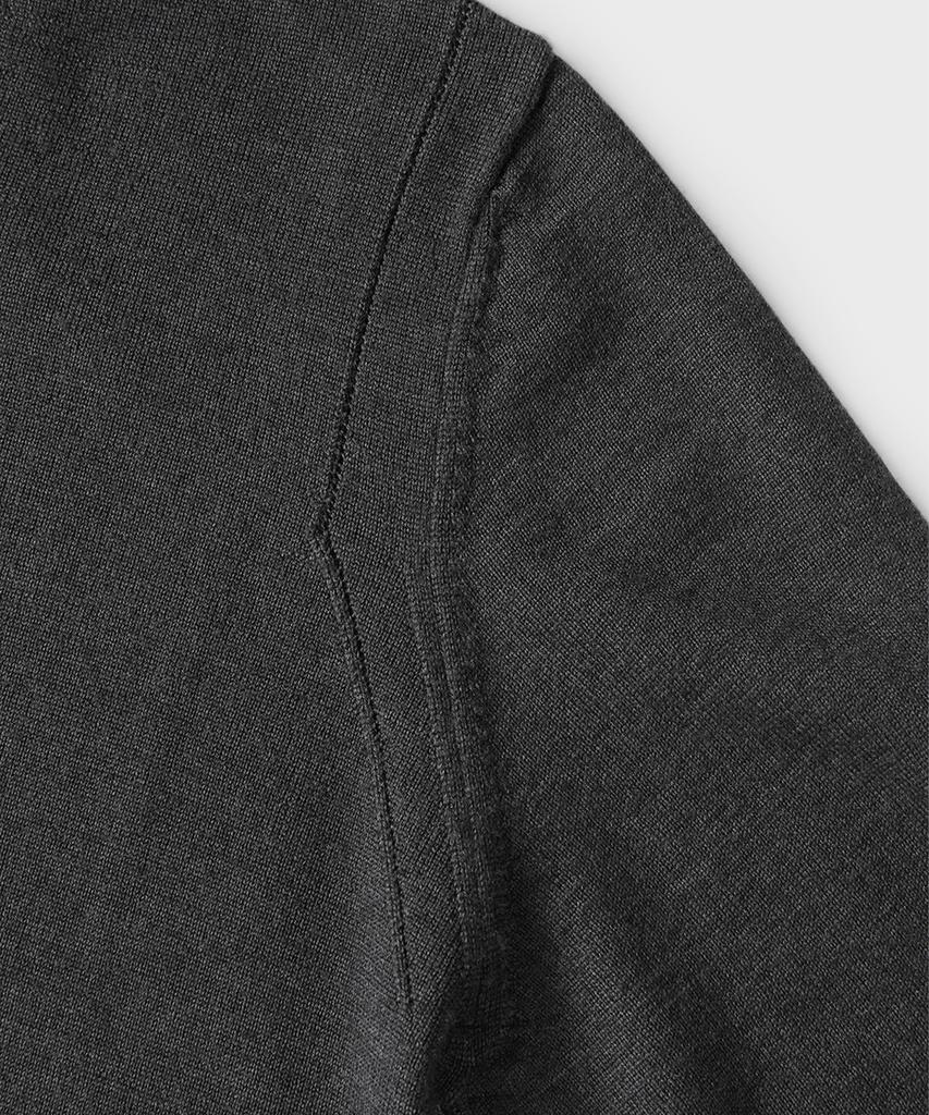 PANICALE Black 100% Merino Wool Turtleneck Knit