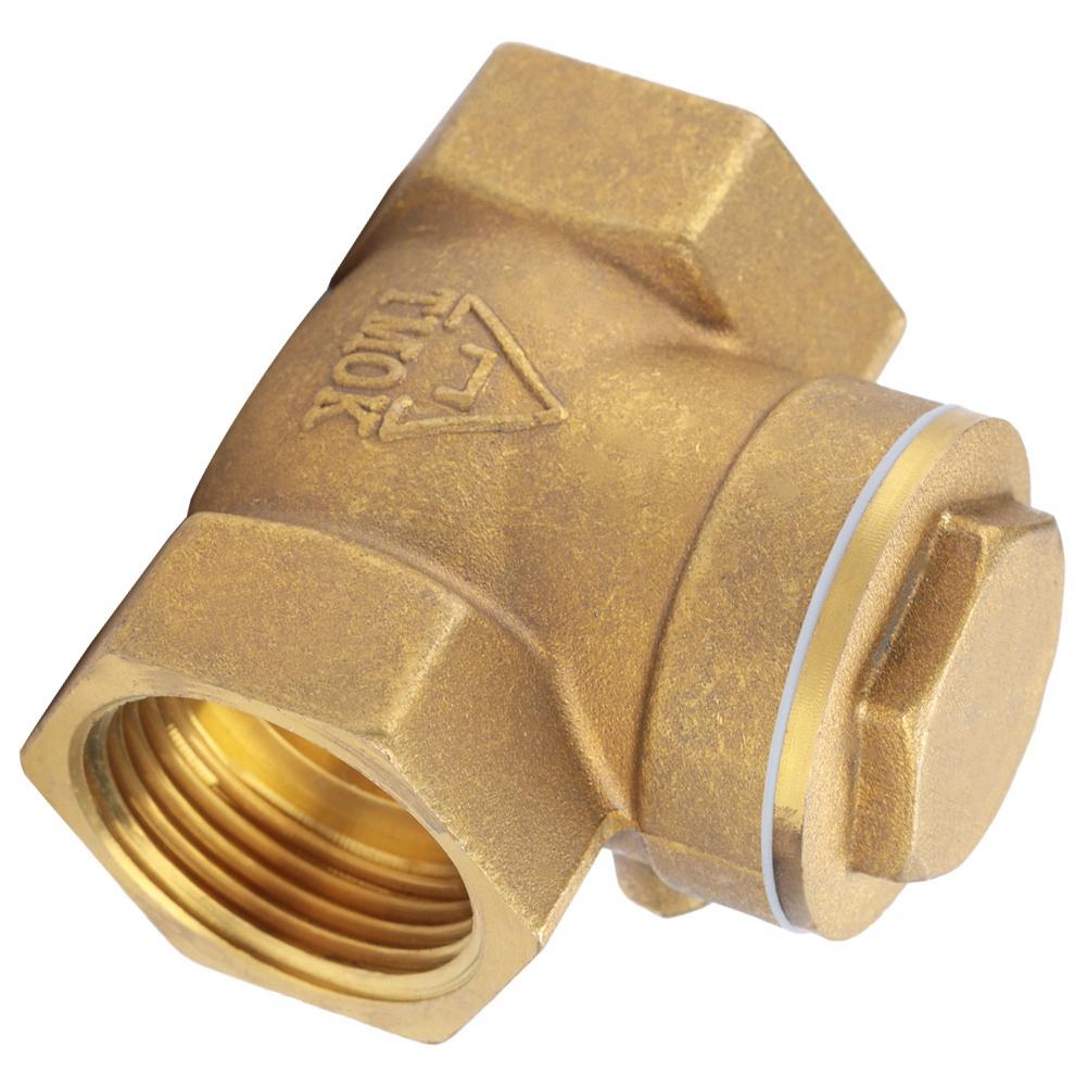 Golden Brass One Way Female Thread Swing Check Valve Brass Check Valve Parts (DN15)