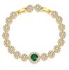 LUIOXI Luxury Versatile Double Buckle Copper Micro Inlaid Circular Zircon Colored Crystal Tennis Chain Head Bracelet