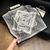 Mother's Day Silk Scarf Muse Festival Gift Simulation Silk Silk Scarf Premium Spring and Summer Square Scarf 71 Silk Decorative Small Scarf