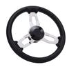 3 Spoke Destroyer Steering Wheel 13.5 Inch Stainless Steel Boat Steering Wheel with Foam Grip for Yacht