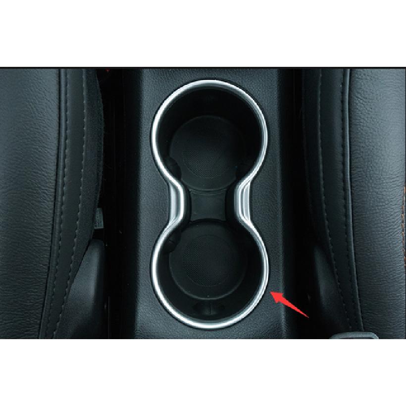 Interior Front Water Cup Holder Cover Trim for 2017- JEEP Compass ABS Matte