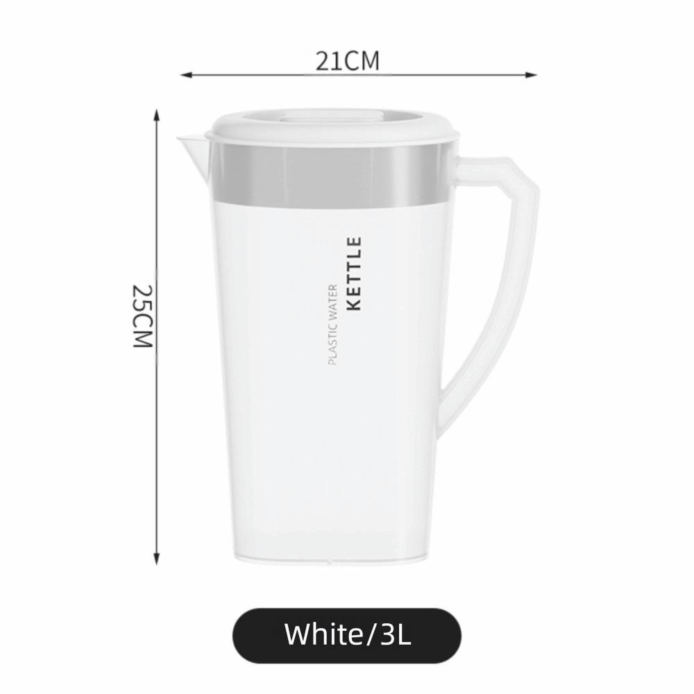 New 1.3/2.2/3L Cold Water Kettle Large Capacity Plastic Juice Jug with Cup Heat Resistant Fall-resistant Pitcher Drinkware