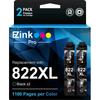 E-Z Ink Pro 822XL Ink Cartridges Remanufactured Replacement for Epson 822XL Black Printer Ink for Workforce Pro WF-3823 WF-4833 WF-4830 WF-4820