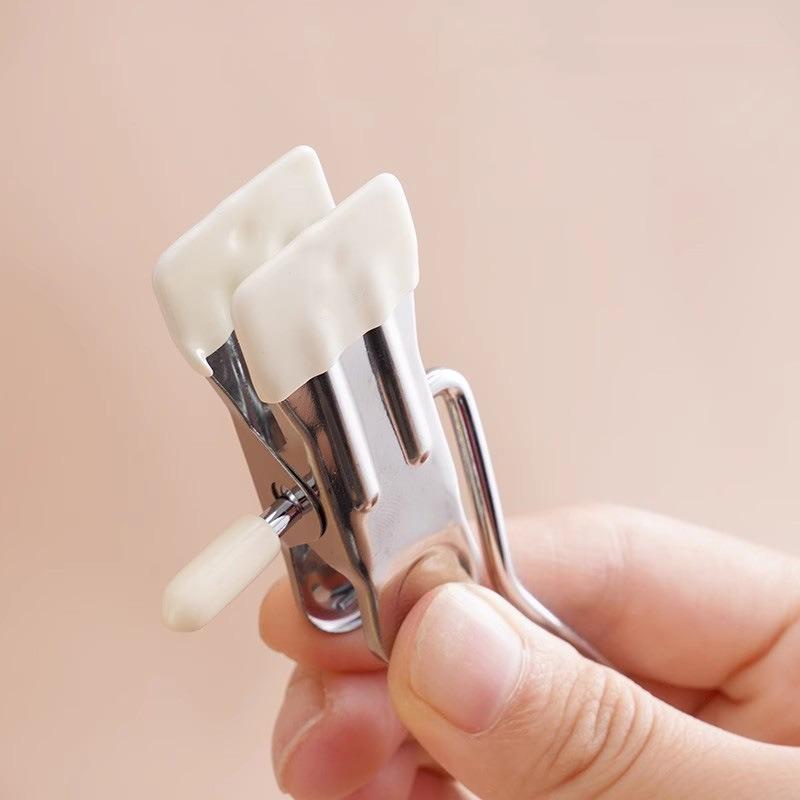 Multi Purpose Stainless Steel Clothes Pins with Hooks Windproof Drying Clips for Socks Hats
