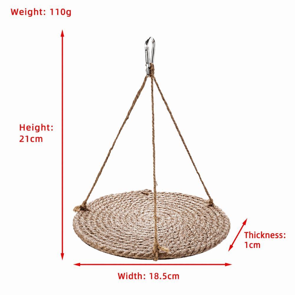 Hanging Design Reptile Hammock Natural Woven Bearded Dragon Lounger Terrarium Decor  For Reptiles