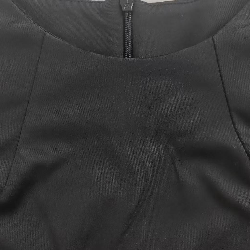 Women's Waist-Cinching Pocket Elegant Solid Color Round Neck Short Sleeve Spring Dress